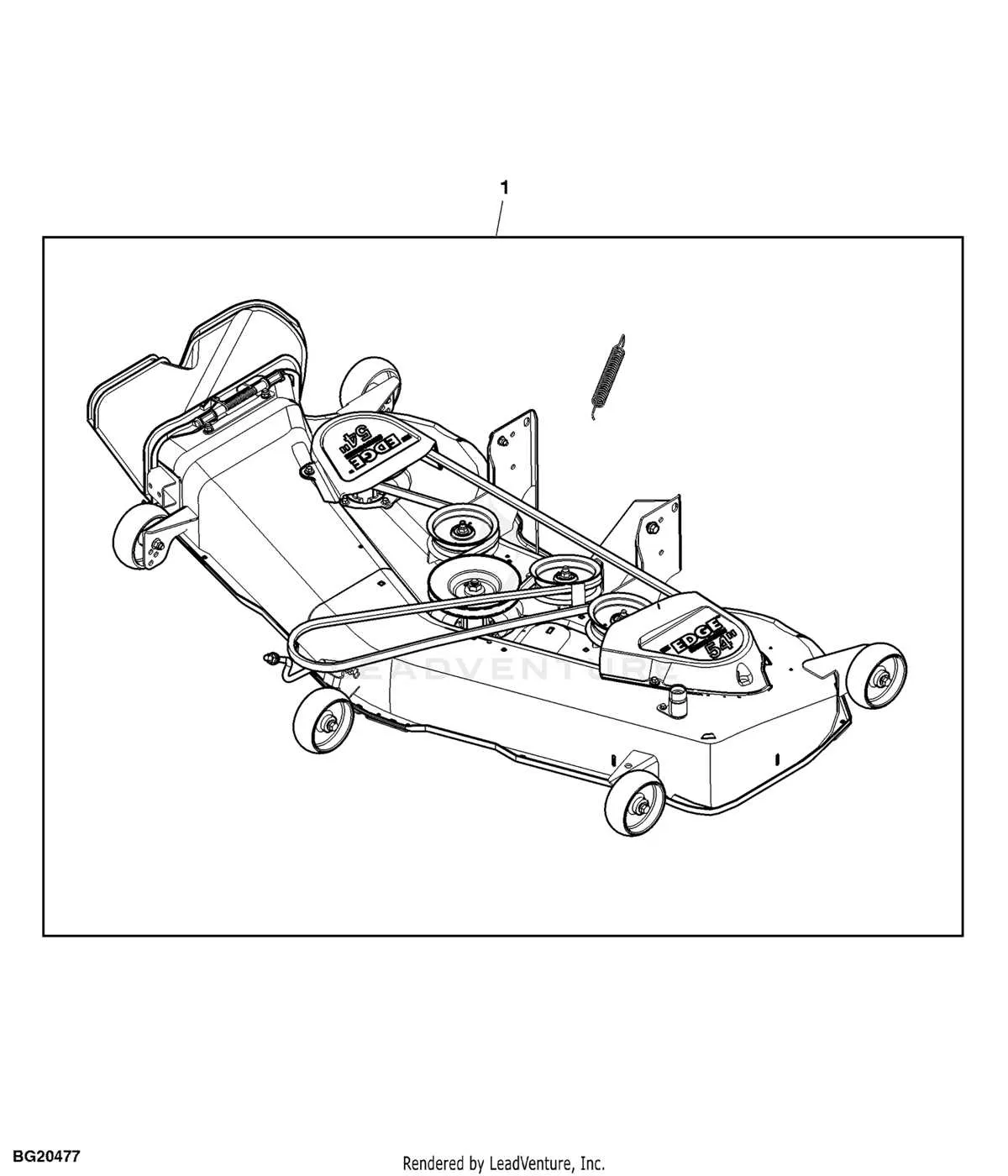 john deere d170 54 inch mower deck belt diagram