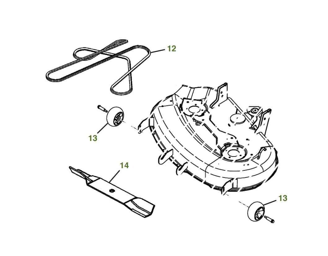 john deere gx85 deck belt diagram