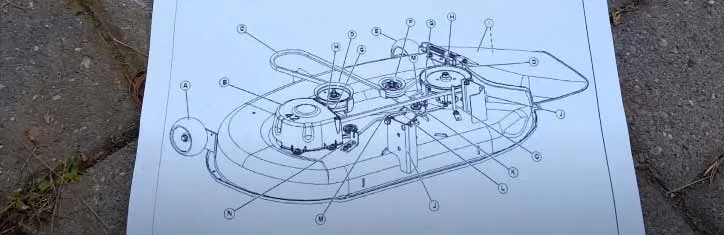 john deere l100 deck belt diagram