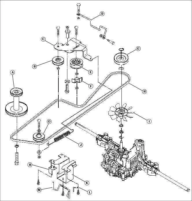 john deere lt133 transmission belt diagram
