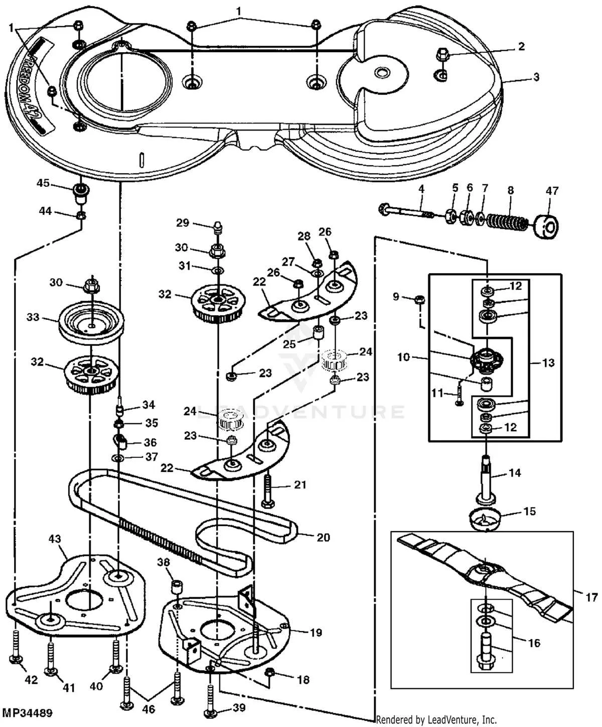 john deere lt155 belt diagram