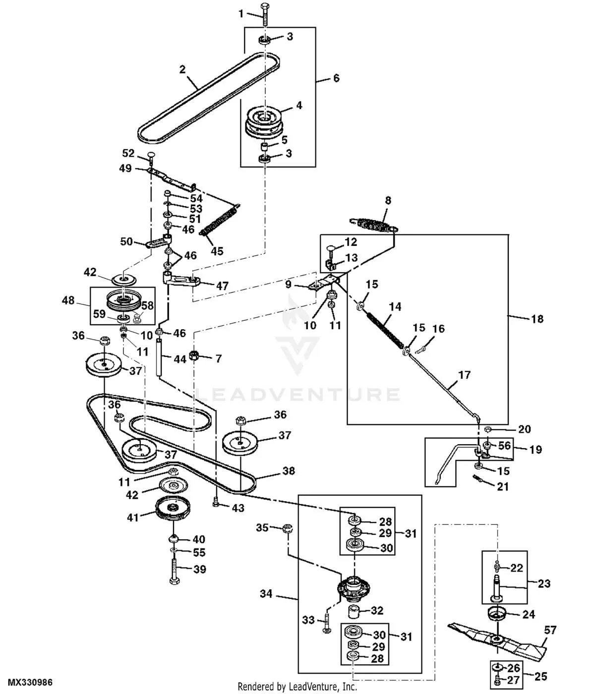 john deere lx277 belt diagram
