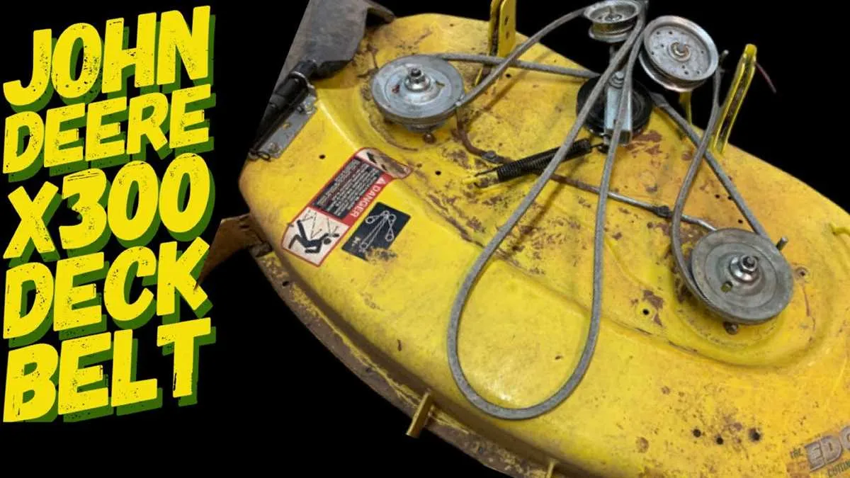 john deere x300 deck belt diagram