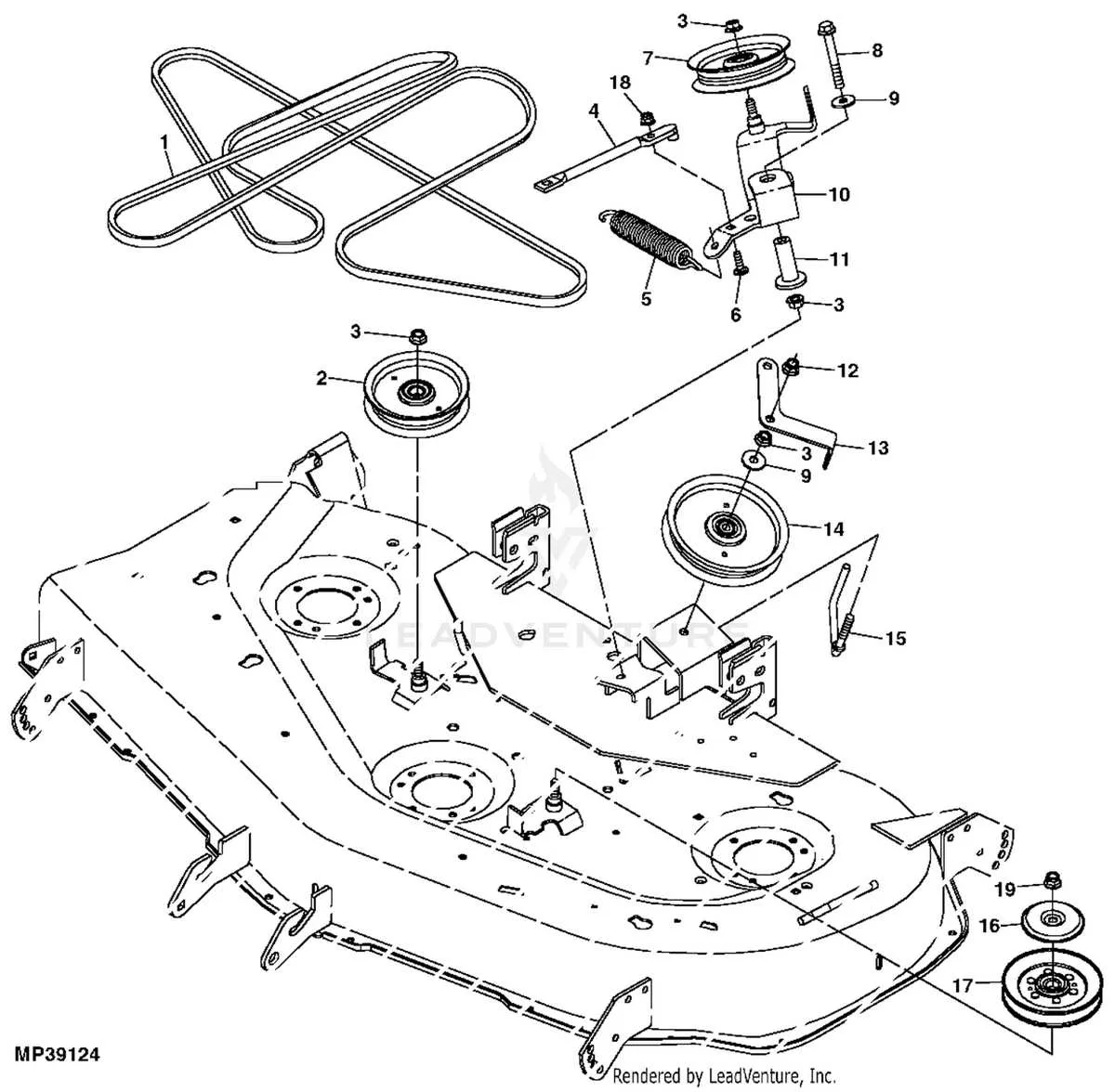 john deere x320 belt diagram