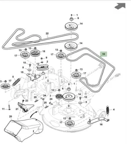 john deere x350 transmission drive belt diagram