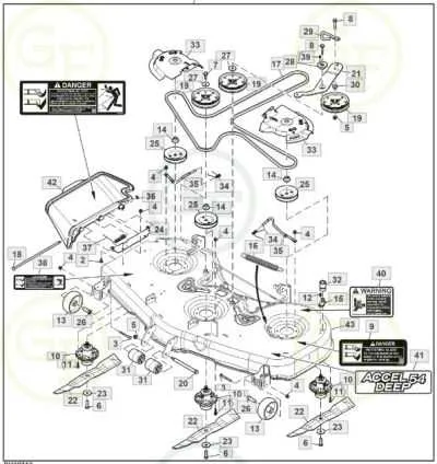 john deere z355e 48 inch deck belt diagram