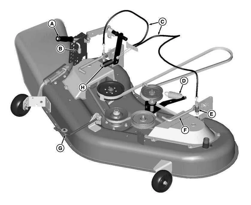 john deere z375r deck belt diagram