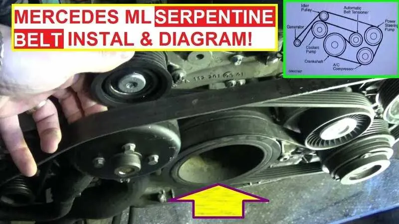 mercedes serpentine belt diagram