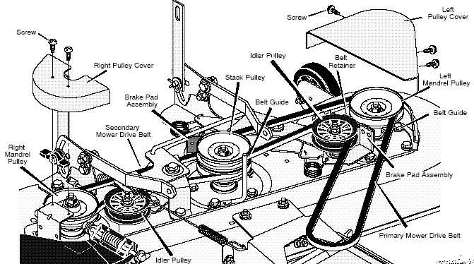 mtd 38 inch drive belt diagram
