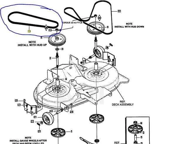murray riding lawn mower drive belt diagram