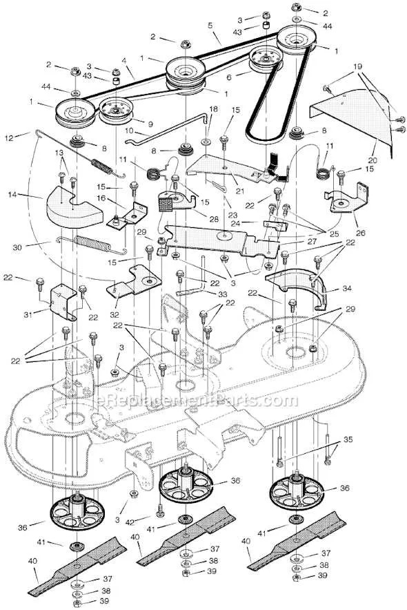 murray riding mower belt diagram