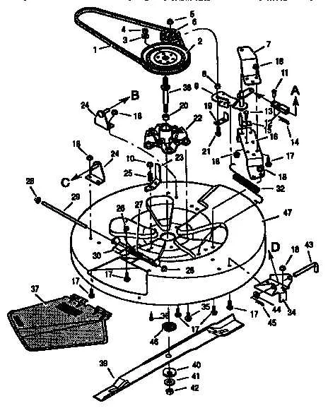 murray riding mower belt diagram
