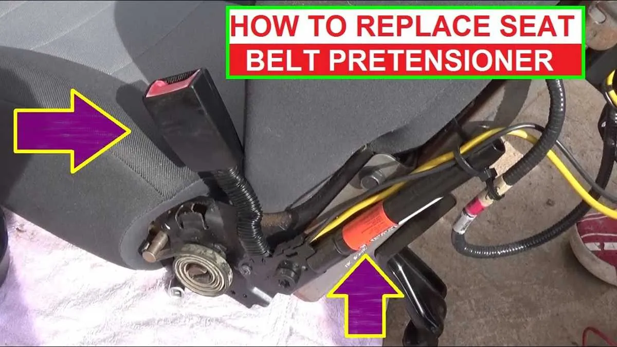 seat belt pretensioner diagram