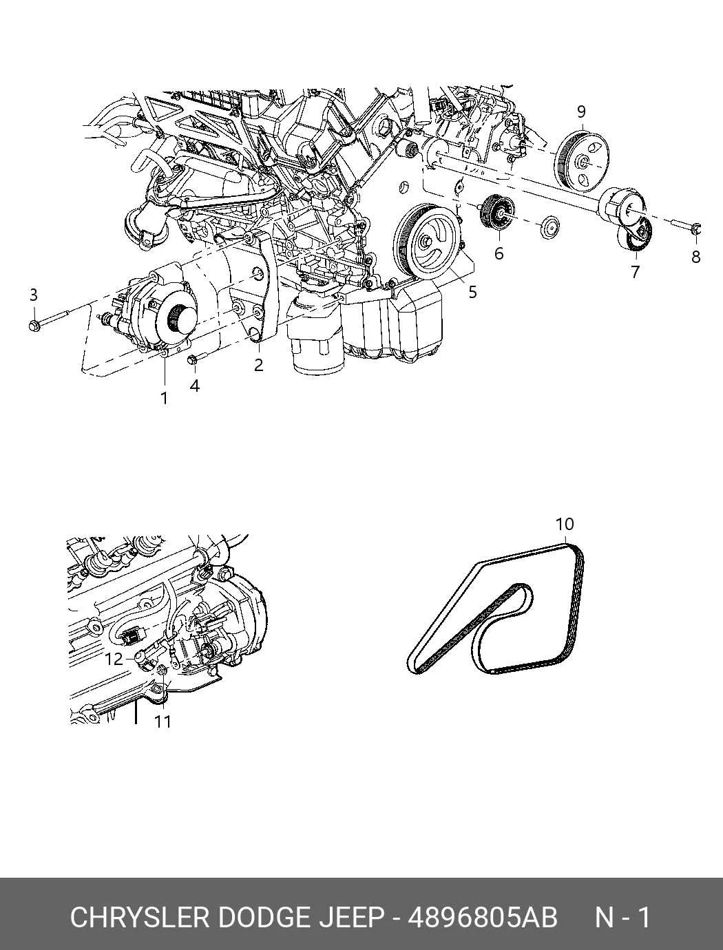 serpentine belt diagram for 2017 dodge 5.7 hemi