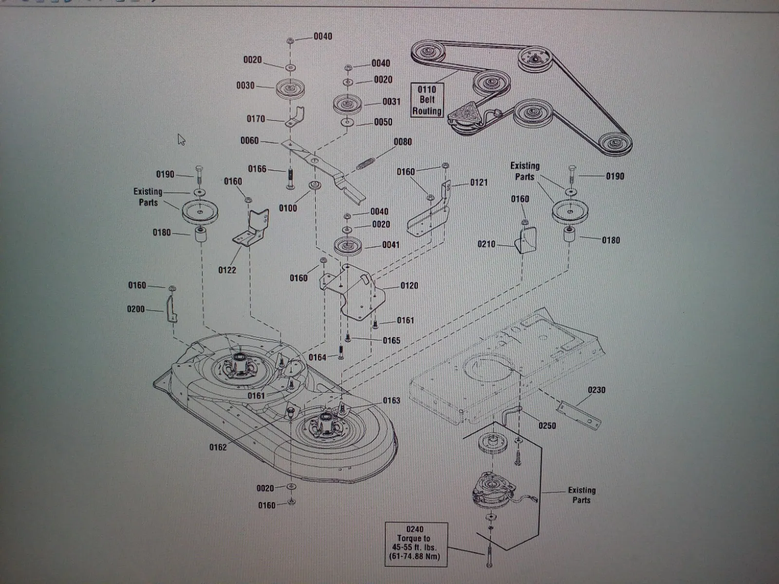 simplicity 42 inch mower deck belt diagram