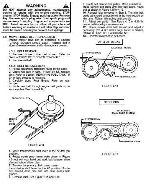 snapper lawn mower belt diagram