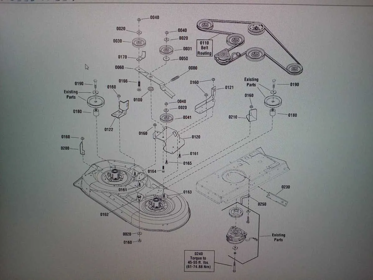 snapper spx 42 inch deck belt diagram