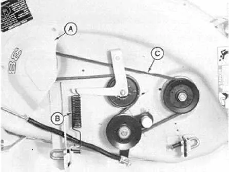 stx38 john deere 38 inch mower deck belt diagram