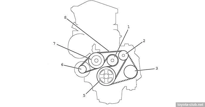 toyota 3.4 belt diagram