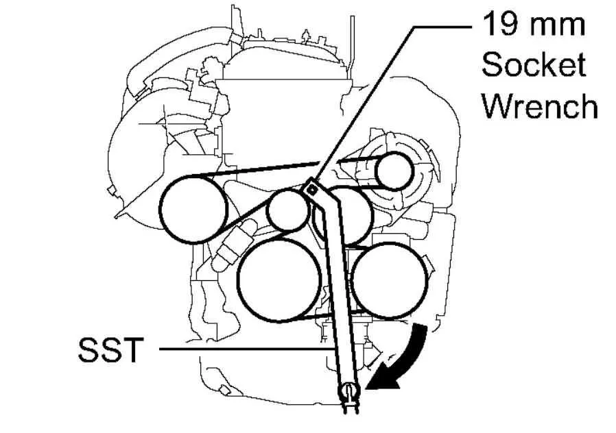 toyota camry serpentine belt diagram