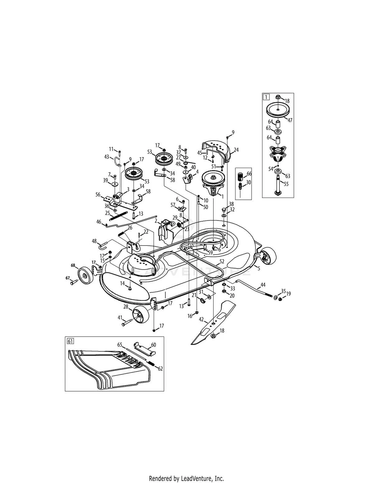 troy bilt 46 deck belt diagram