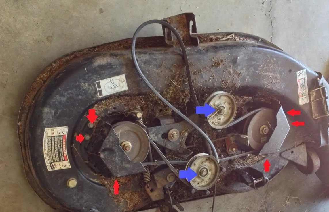 troy bilt bronco deck belt diagram