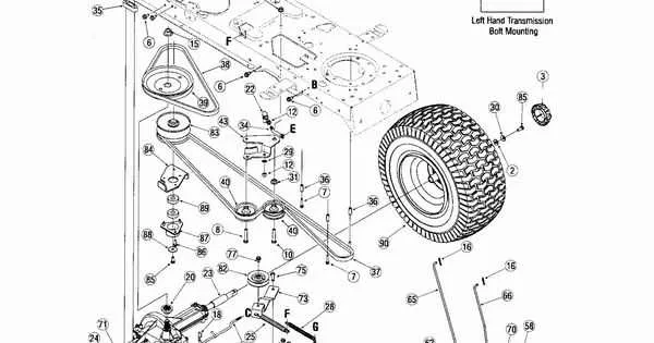troy bilt pony 42 belt diagram