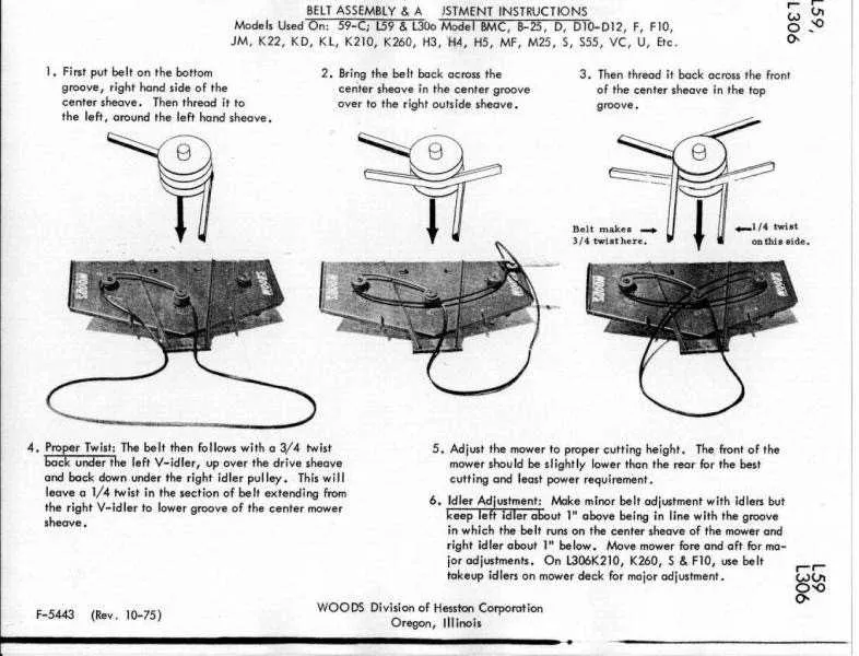 woods rm59 belt diagram
