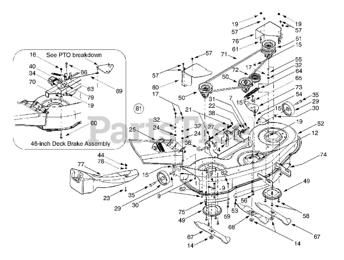 yard machine mtd 38 mower deck belt diagram