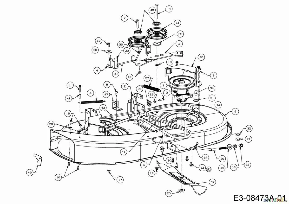 yardman 46 inch deck belt diagram