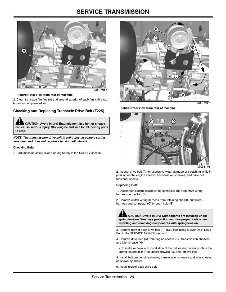 z225 john deere belt diagram
