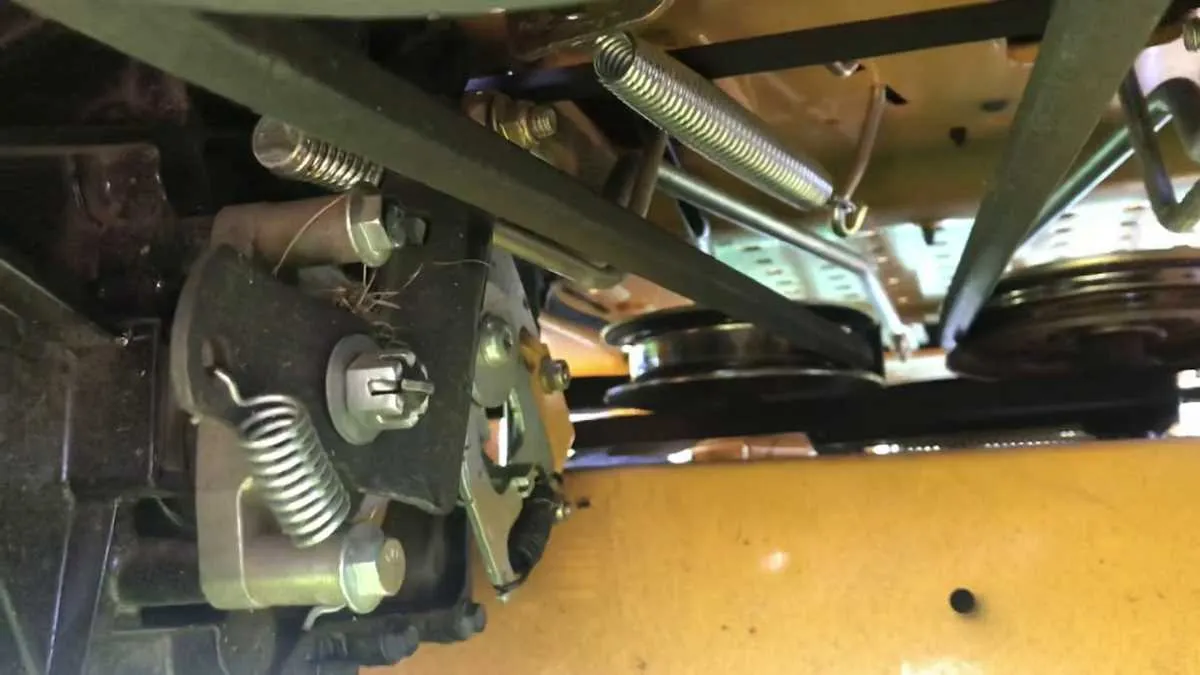 zt1 cub cadet drive belt tension spring diagram