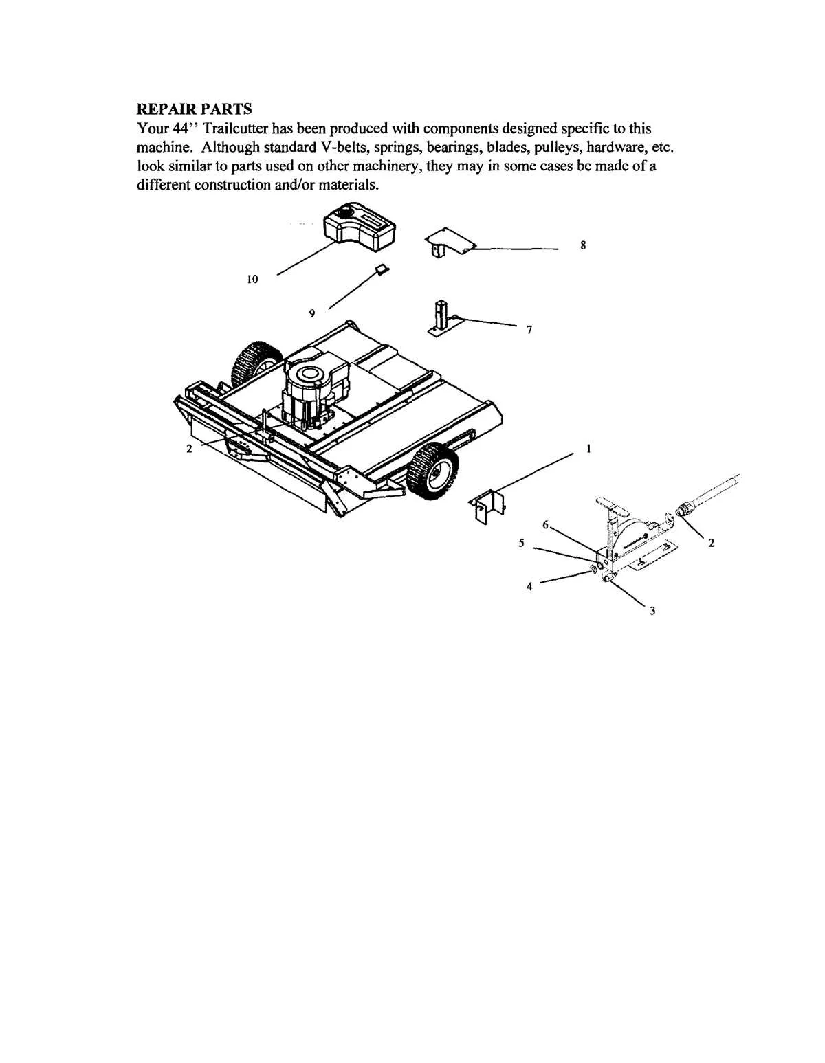 swisher 44 pull behind mower belt diagram