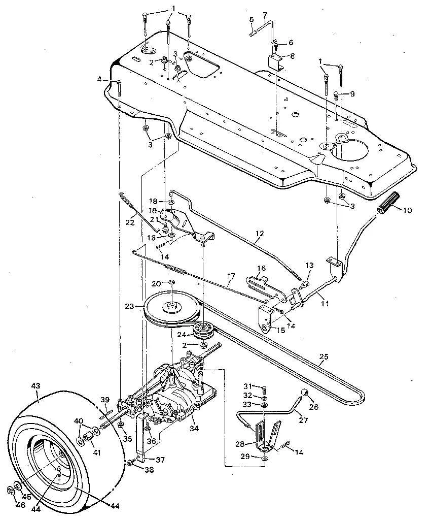 murray riding lawn mower belt diagram