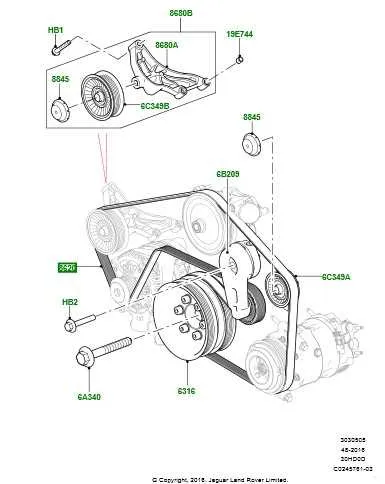 2016 land rover discovery sport serpentine belt diagram