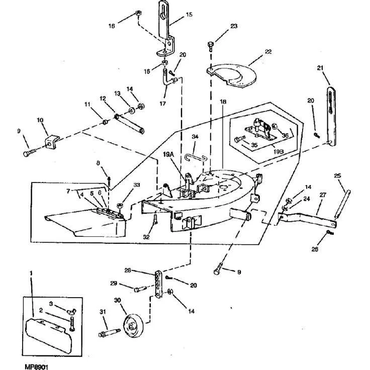 john deere lx280 deck belt diagram