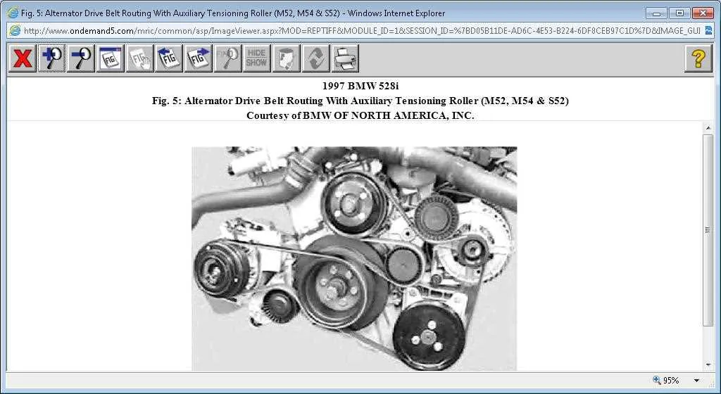 2007 bmw 525i serpentine belt diagram