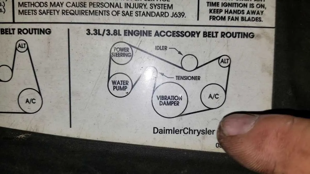 2010 chrysler town and country serpentine belt diagram