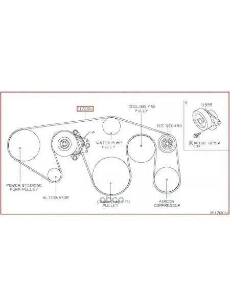2014 nissan frontier serpentine belt diagram