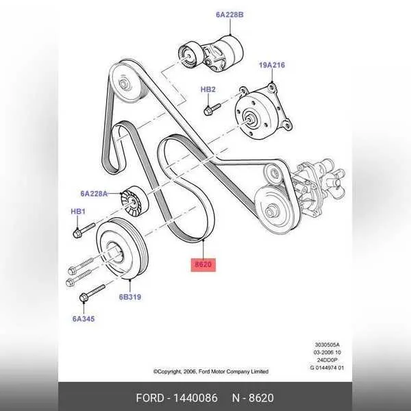 ford 6.2 belt diagram