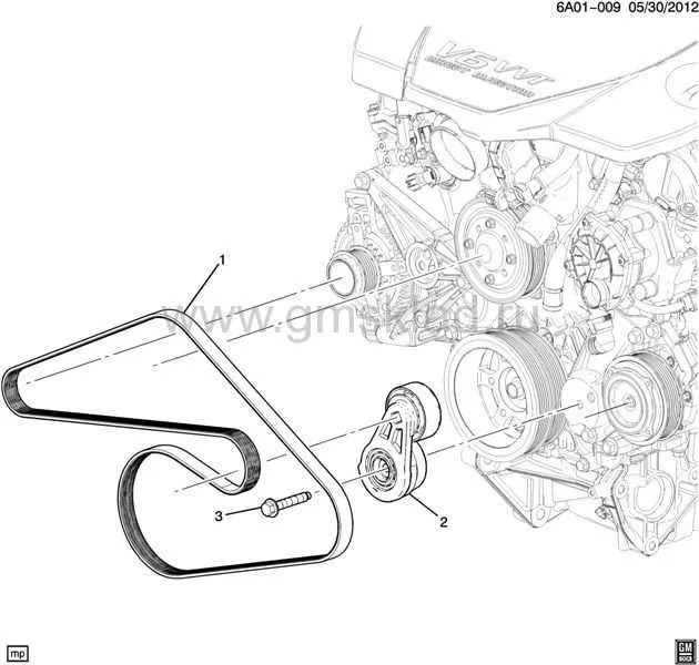 2019 chevy colorado serpentine belt diagram