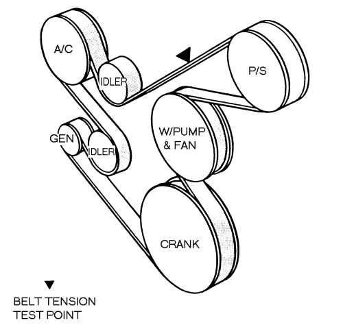 1998 jeep wrangler serpentine belt diagram