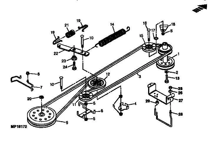 belt diagram for 42 inch john deere