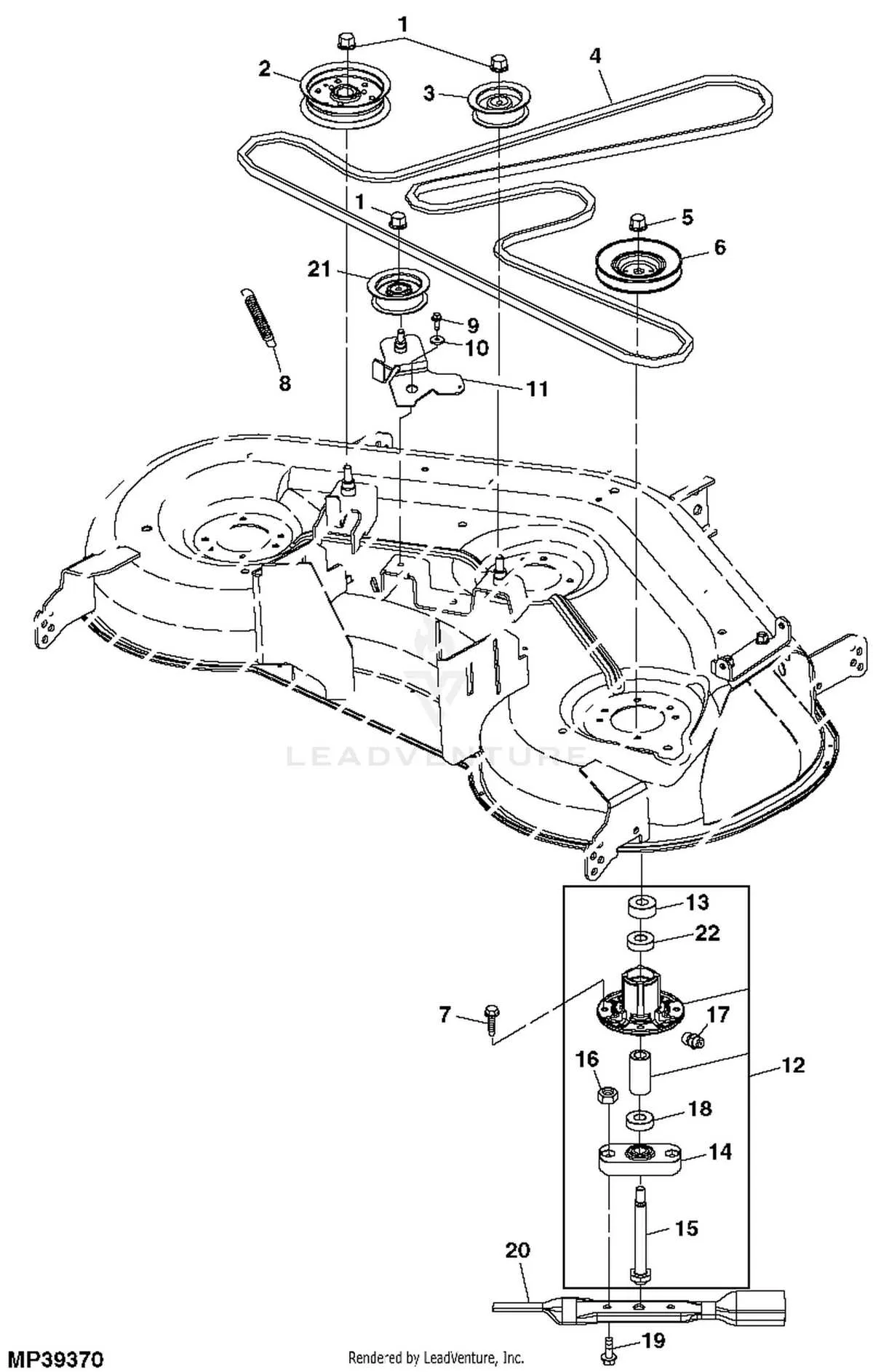 belt diagram john deere l130
