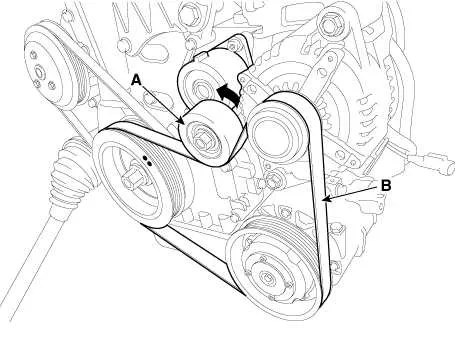 2008 kia optima serpentine belt diagram