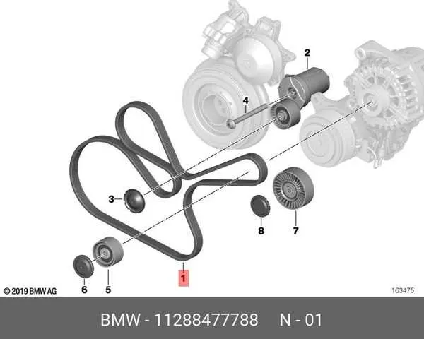 bmw 320i fan belt diagram