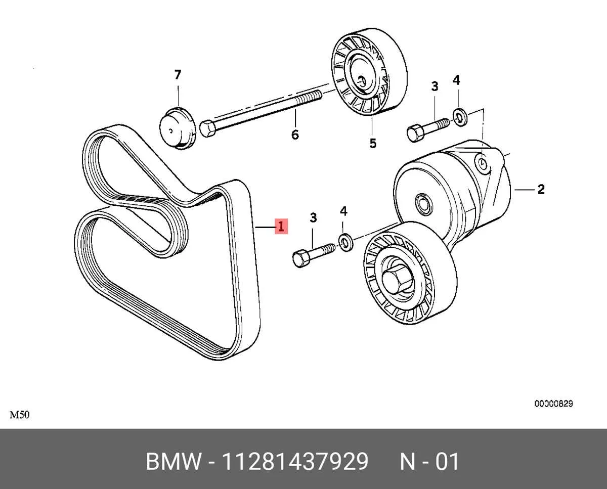 bmw 320i fan belt diagram