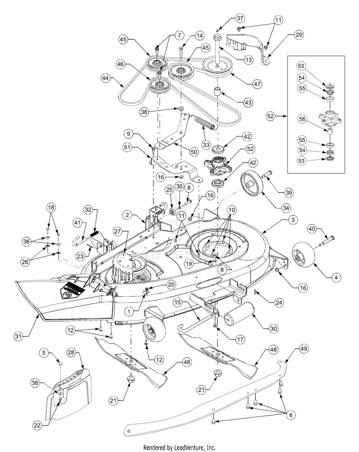 cub cadet lt1018 deck belt diagram