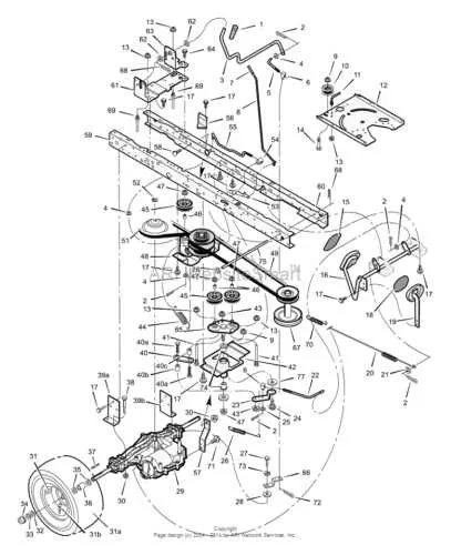 yard machine riding mower drive belt diagram