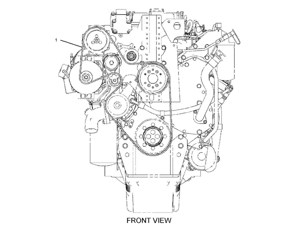 caterpillar c7 belt diagram